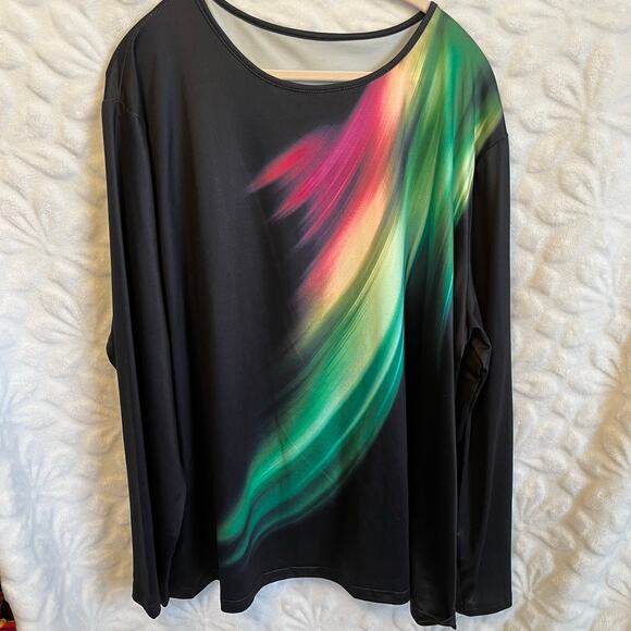 Multicolored light array pattern long sleeve tshirt unbranded preowned great - Picture 1 of 5